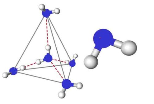 Молекула воды, схема